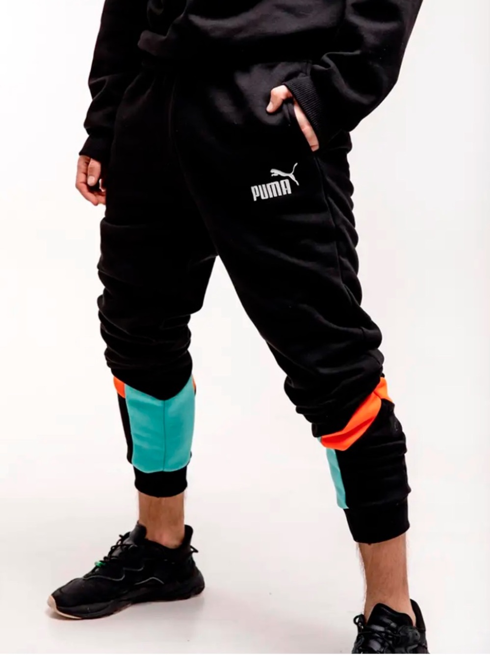 Puma Men's Iconic MCS Track Pants Joggers Size XXL Black Drawstring Retro Urban